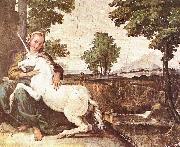 Domenico Zampieri A Virgin with a Unicorn, oil painting picture wholesale